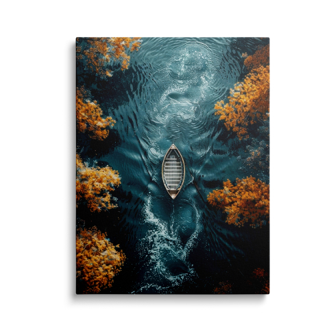 Tablouri Canvas Natura - Tablou Canvas Boat on the Lake