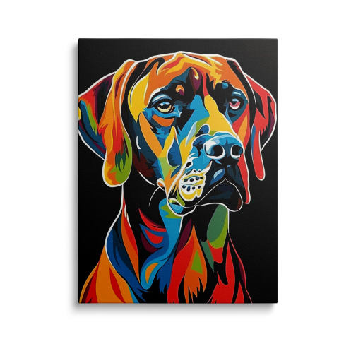 Tablouri Canvas Abstracte - Tablou Canvas Colorful  Dog