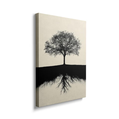 Tablou Canvas Copac Alb-Negru 2 [1]