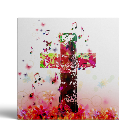 Tablou Canvas Cross Flowers [1]