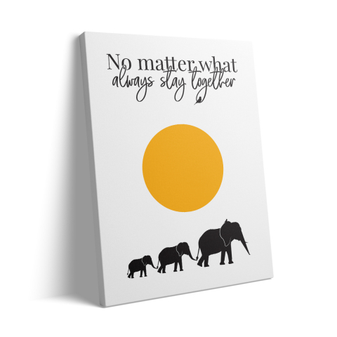 Tablou Canvas Elephants Together [1]