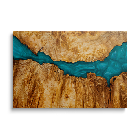 Tablouri Canvas Abstracte - Tablou Canvas Epoxidic Turquoise