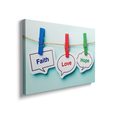 Tablou Canvas Faith Love Hope [1]