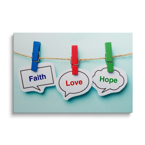 Tablouri Canvas Crestine - Tablou Canvas Faith Love Hope