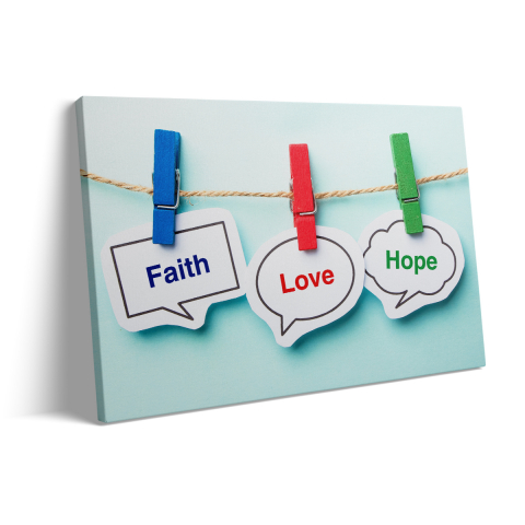 Tablou Canvas Faith Love Hope [2]