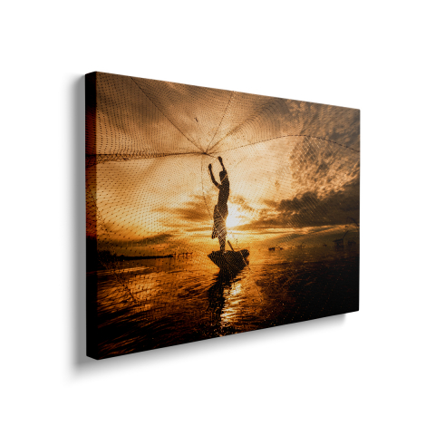 Tablou Canvas Fishing Sunset [1]