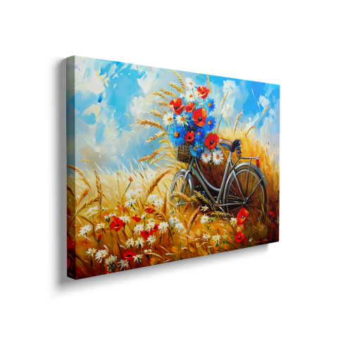 Tablou Canvas Flowered Bicycle [1]