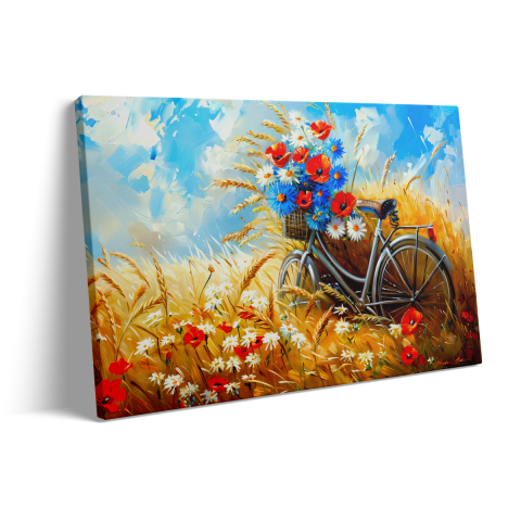 Tablou Canvas Flowered Bicycle [2]