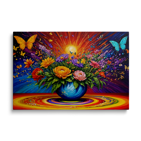 Tablouri Canvas Flori - Tablou Canvas Flowers and Buterflies