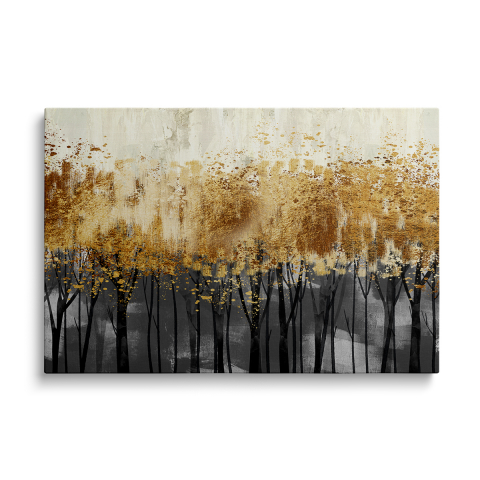 Tablouri Canvas Abstracte - Tablou Canvas Gold Trees