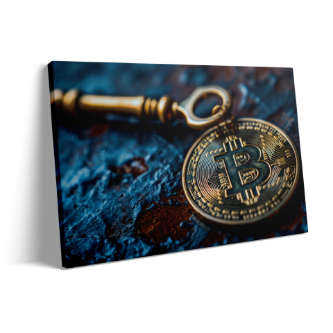 Tablou Canvas Key Bitcoin [2]