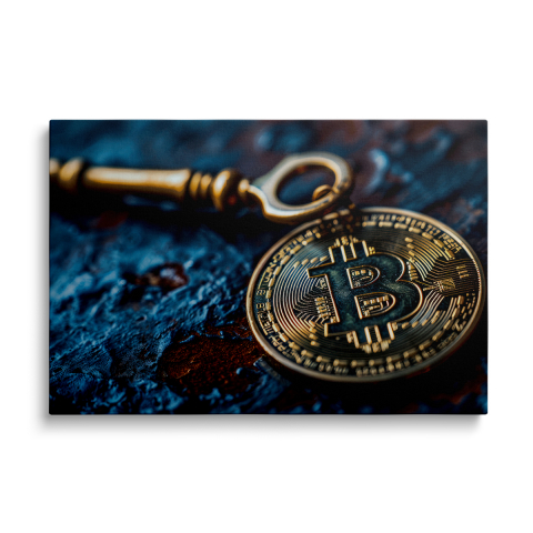 Tablouri Canvas Crypto si Financiar - Tablou Canvas Key Bitcoin