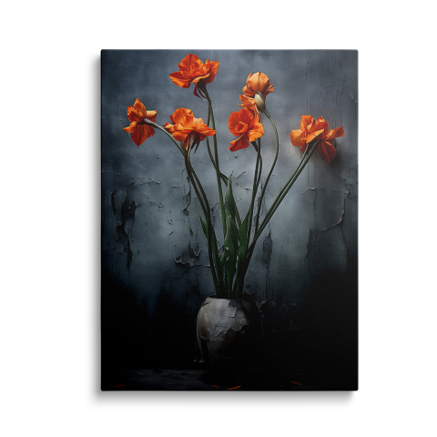 Tablouri Canvas Flori - Tablou Canvas Orange Flowers
