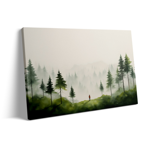 Tablou Canvas Paint Trees [2]