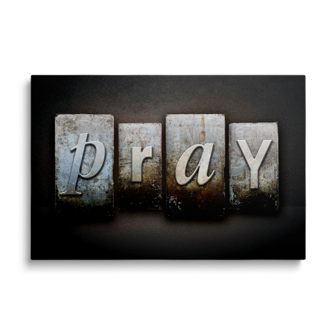 Tablouri Canvas Crestine - Tablou Canvas Pray -Metal