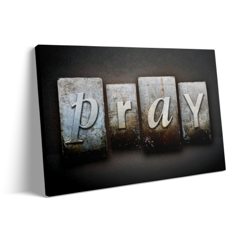 Tablou Canvas Pray -Metal [2]