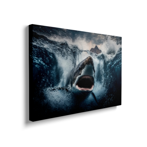 Tablou Canvas Angry White Shark [1]
