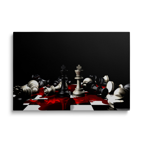 Tablouri Canvas - Tablou Canvas Șah Black and White