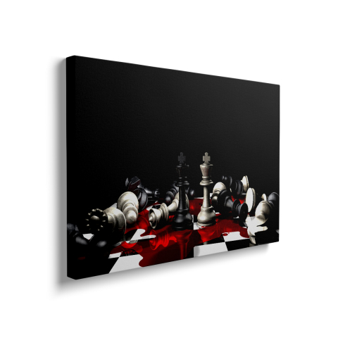 Tablou Canvas Șah Black and White [1]