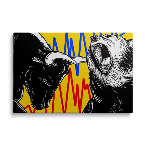 Tablouri Canvas Crypto si Financiar - Tablou Canvas Ursul și Taurul