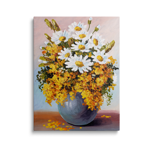 Tablouri Canvas Flori - Tablou Canvas White and Yellow Flowers