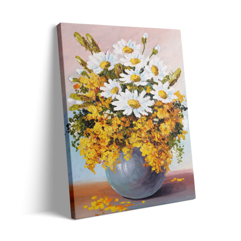 Tablou Canvas White and Yellow Flowers [2]