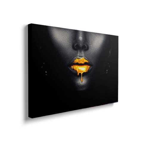 Tablou Canvas Women Yellow Lips [1]