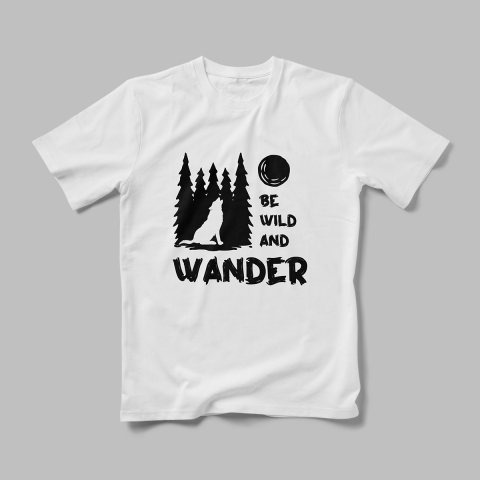 Tricouri Personalizate Camping - Tricou Personalizat Be Wild and Wander