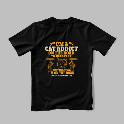 Tricou Personalizat Cat Addict [1]