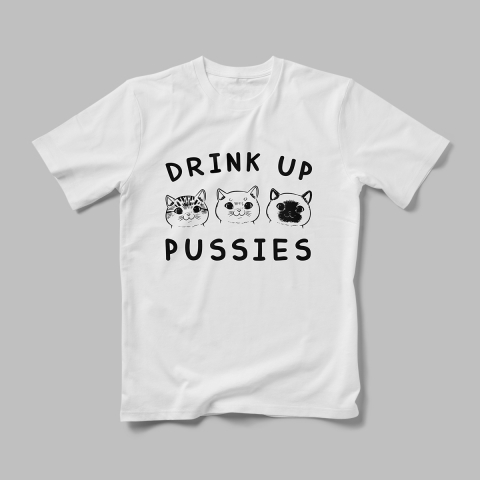 Tricouri Personalizate Pisici - Tricou Personalizat Drink Up