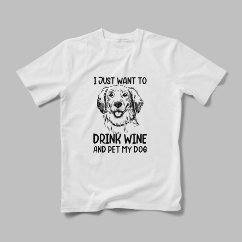 Tricouri Personalizate Câini - Tricou Personalizat  Drink Wine