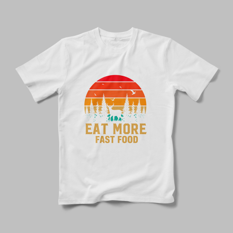 Tricouri Personalizate Hobby Hunting - Tricou Personalizat Eat More Fast Food