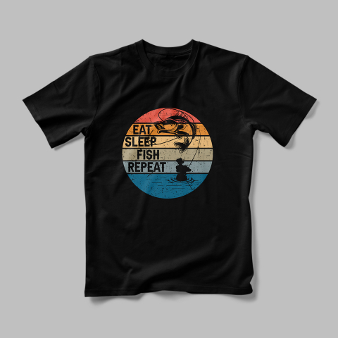 Tricou Personalizat Eat Sleep Fish [1]