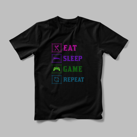 Tricou Personalizat Eat Sleep Game [1]