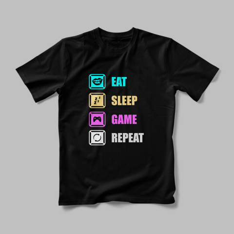 Tricou Personalizat Eat Sleep Game B [1]