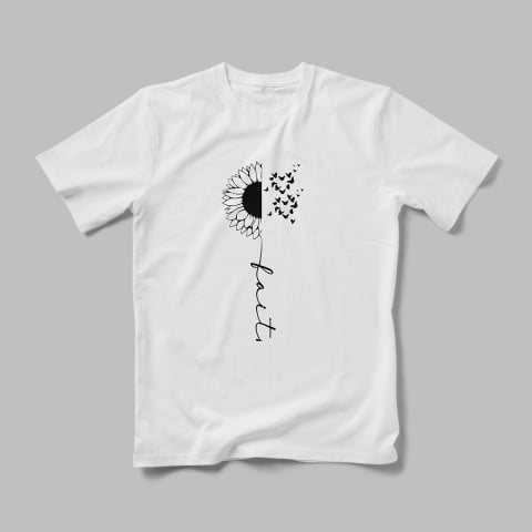 Tricouri Personalizate - Tricou Personalizat Faith Flowers