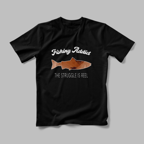 Tricou Personalizat  Fishing Addict [1]