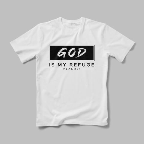 Tricouri Personalizate - Tricou Personalizat God Is My Refuge