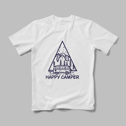 Tricouri Personalizate Camping - Tricou Personalizat Happy Camper