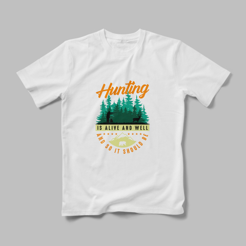 Tricouri Personalizate Hobby Hunting - Tricou Personalizat Hunting Is Alive