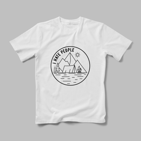 Tricouri Personalizate Camping - Tricou Personalizat  I Hate People