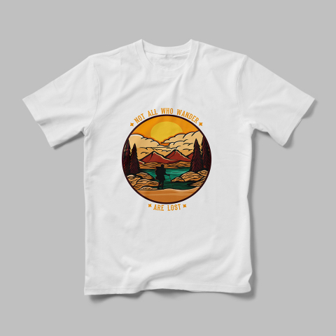 Tricouri Personalizate Camping - Tricou Personalizat Not All Who Wander