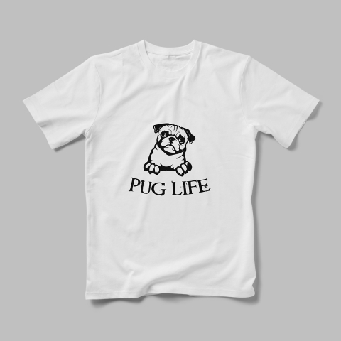Tricouri Personalizate Câini - Tricou Personalizat Pug Life