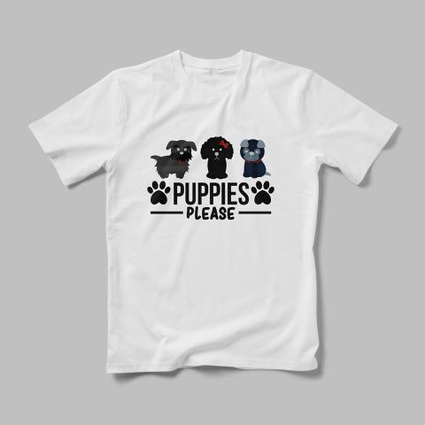 Tricouri Personalizate Câini - Tricou Personalizat Puppies Please