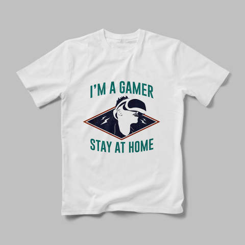 Tricouri Personalizate Hobby Gaming - Tricou Personalizat Stay At Home