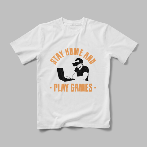 Tricouri Personalizate Hobby Gaming - Tricou Personalizat Stay Home