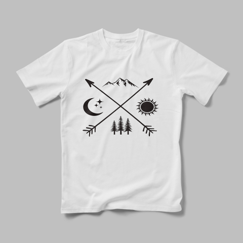 Tricouri Personalizate Camping - Tricou Personalizat Sun And Moon