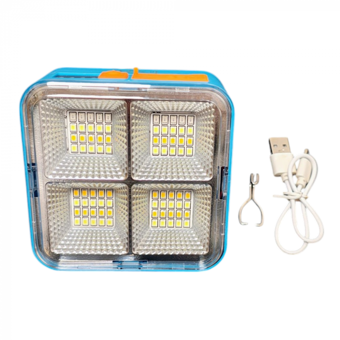 Lanterna solara portabila 5 moduri de luminare puternica cu suport magnetic, reincarcabila prin USB [9]