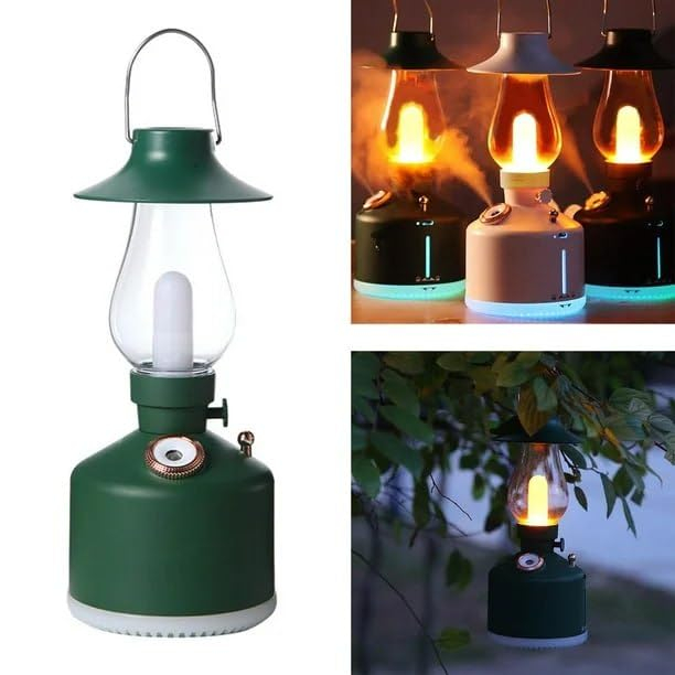 Difuzor de Aromă Retro  tip lampa cu capac cu Lumină dimabila calda tip  Flacără - Imagine produs en-gros [2]