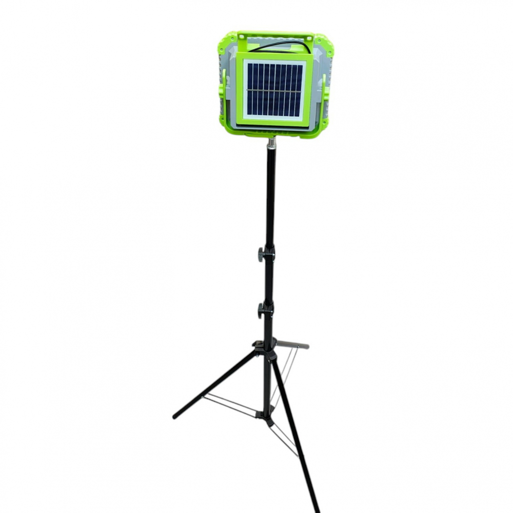 Set trepied telescopic, H max 1,8m si  Proiector solar reincarcabil cu panou detasabil ,multiple functii,telecomanda - Imagine produs en-gros [2]